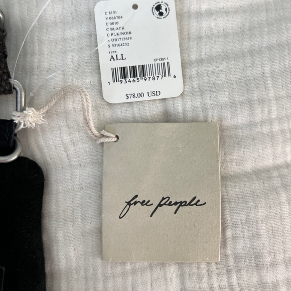 Free People Black Suede Crossbody Bag - Picture 2 of 4